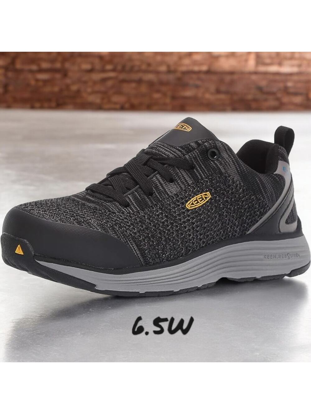Keen Womens size 6.5W Sparta Black Grey Alloy Toe ESD Work Shoes ~ runs small
